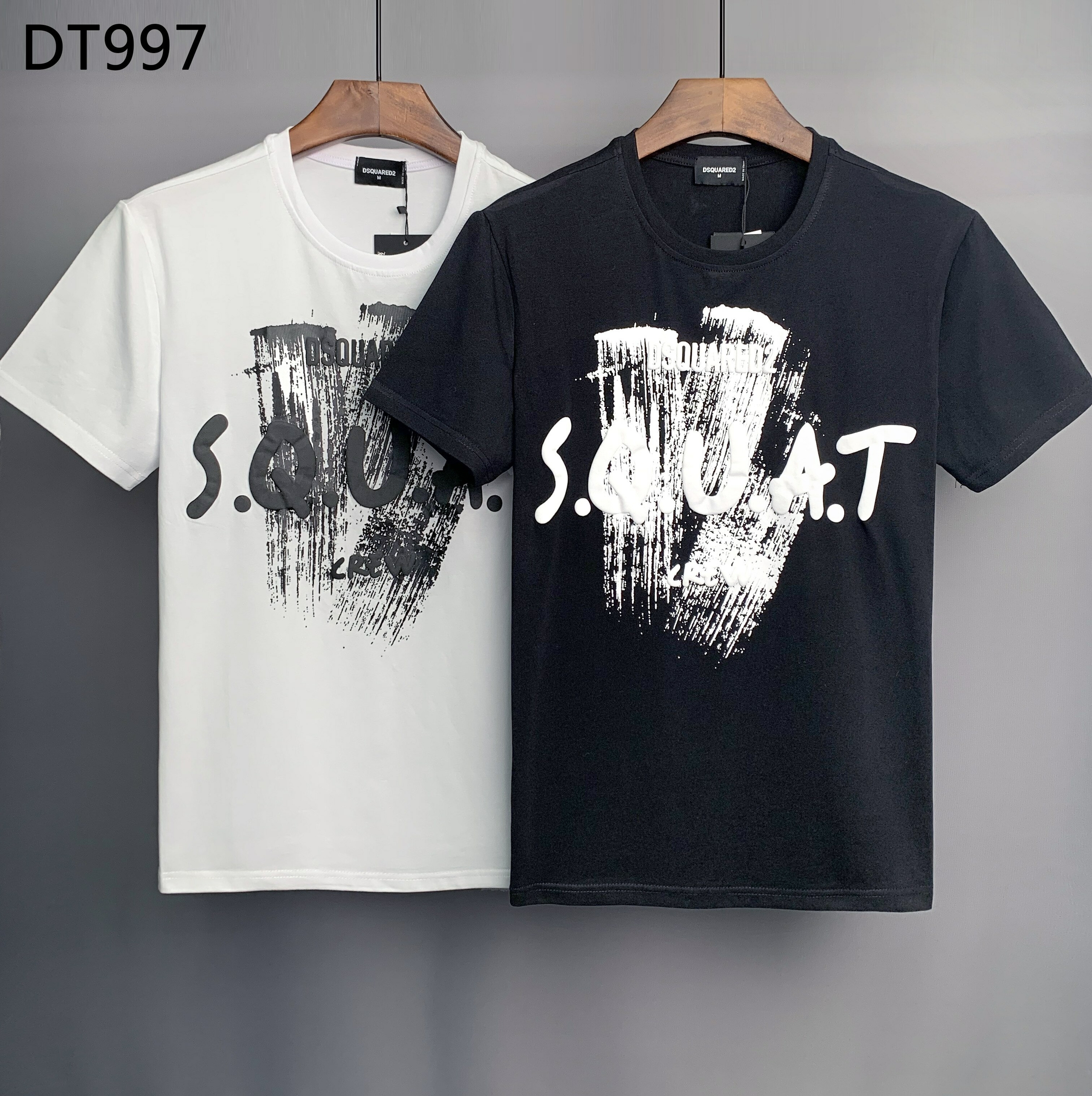 Dsquared2-T-Shirt-col-rond-homme-100-lettres-impression-Simple-d-contract-tendance-mode-ample-cadeau