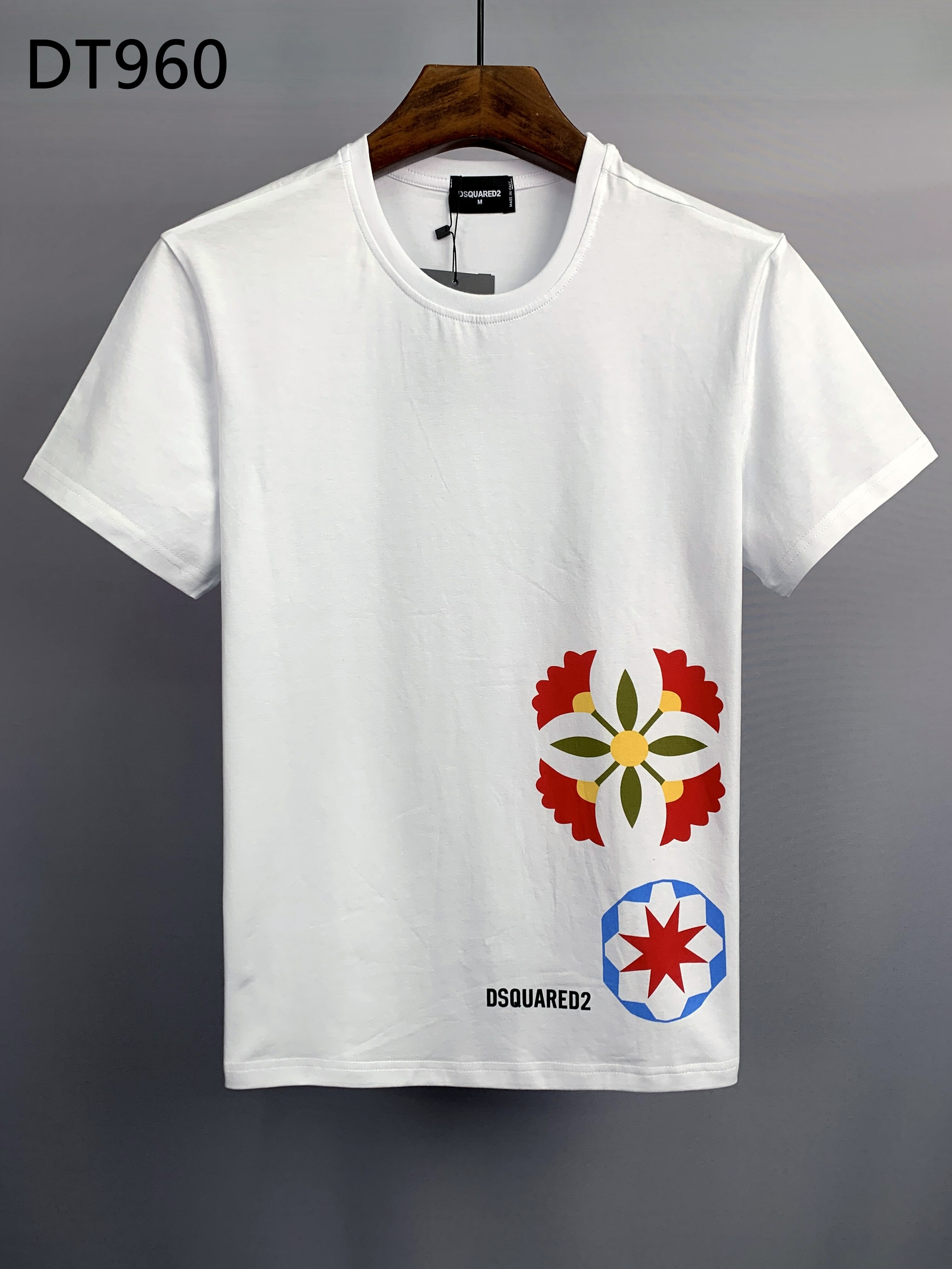 Dsquared2-T-shirt-col-rond-homme-femme-100-coton-lettres-simples-mode-d-contract-e-tendance