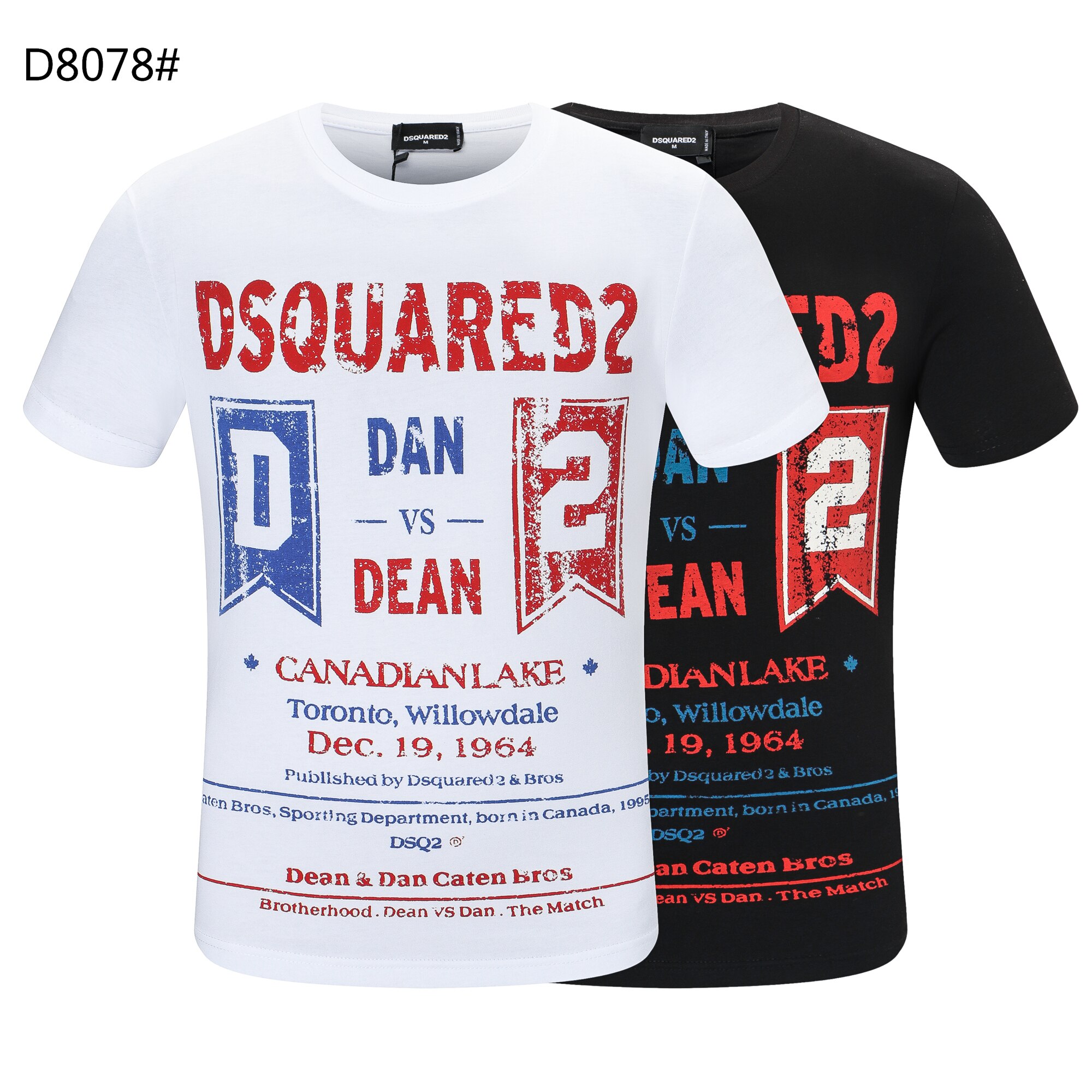 Dsquared2-t-shirt-col-ras-du-cou-pour-hommes-et-femmes-100-coton-d-contract-tendance