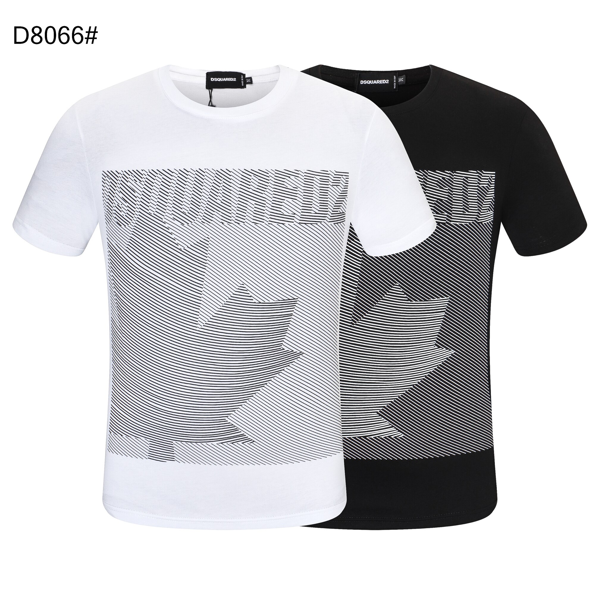 Dsquared2-t-shirt-col-rond-pour-hommes-et-femmes-100-coton-d-contract-tendance-Dsq2-imprim