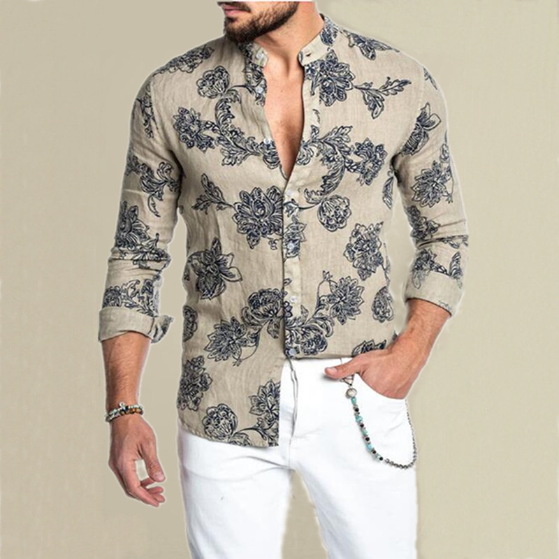 Chemises-de-luxe-manches-longues-pour-hommes-coupe-ajust-e-la-mode-imprim-Paisley-soir-e