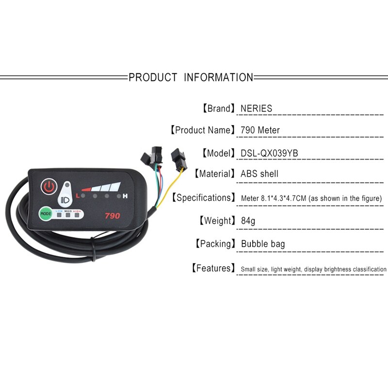 C-ble-connecteur-tanche-24v-36v-48v-pour-v-lo-lectrique-790-affichage-Led-clavier-avec