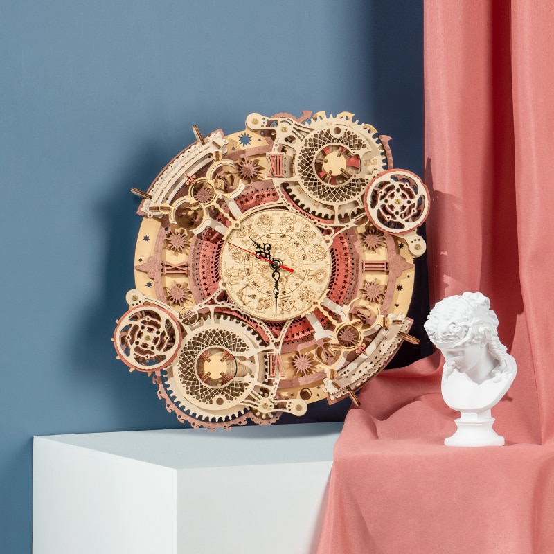 Robotime-horloge-murale-du-zodiaque-3D-Puzzle-en-bois-mod-le-bloc-de-construction-Kits-de