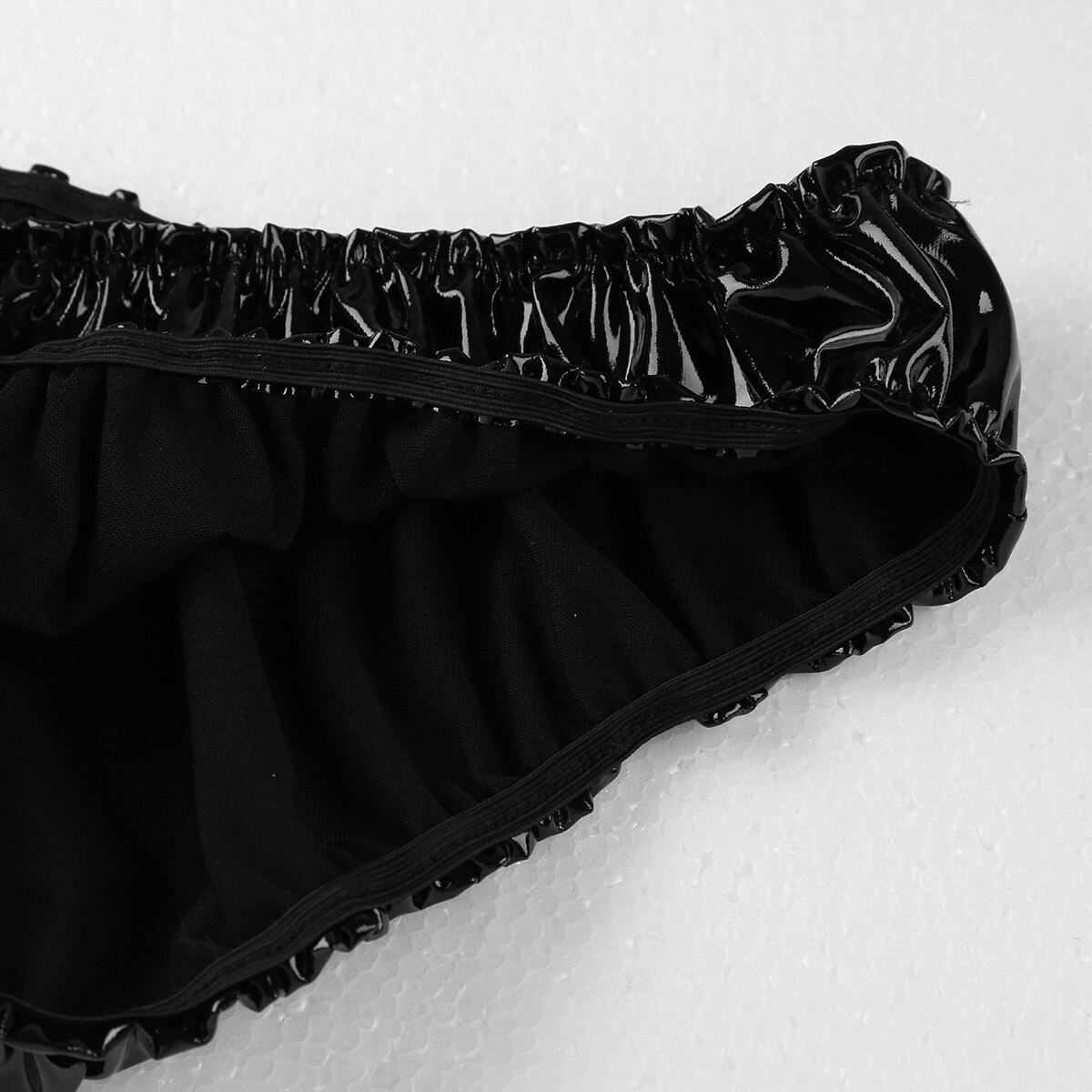 Sissy-ensemble-de-Lingerie-pour-homme-culotte-volants-bretelles-Spaghetti-soutien-gorge-avec-slip-sous-v