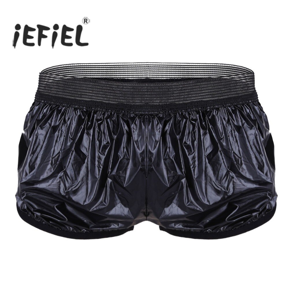 IEFiEL-Shorts-d-t-Sexy-pour-hommes-Shorts-de-mode-l-gers-en-Faux-cuir-Boxer