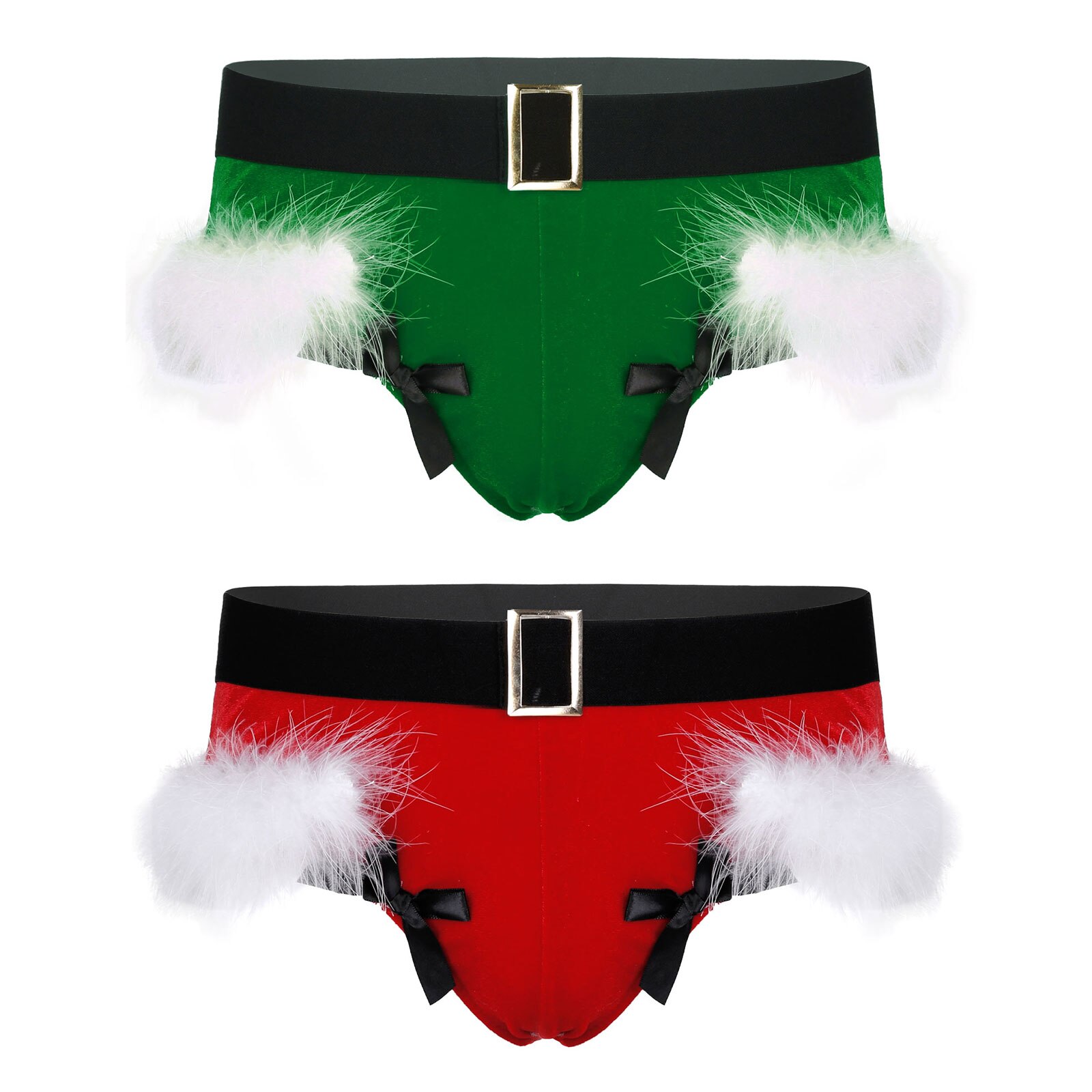 Culotte-en-velours-pour-homme-Lingerie-fantaisie-jockstrap-short-plumes-n-ud-papillon-sous-v-tement