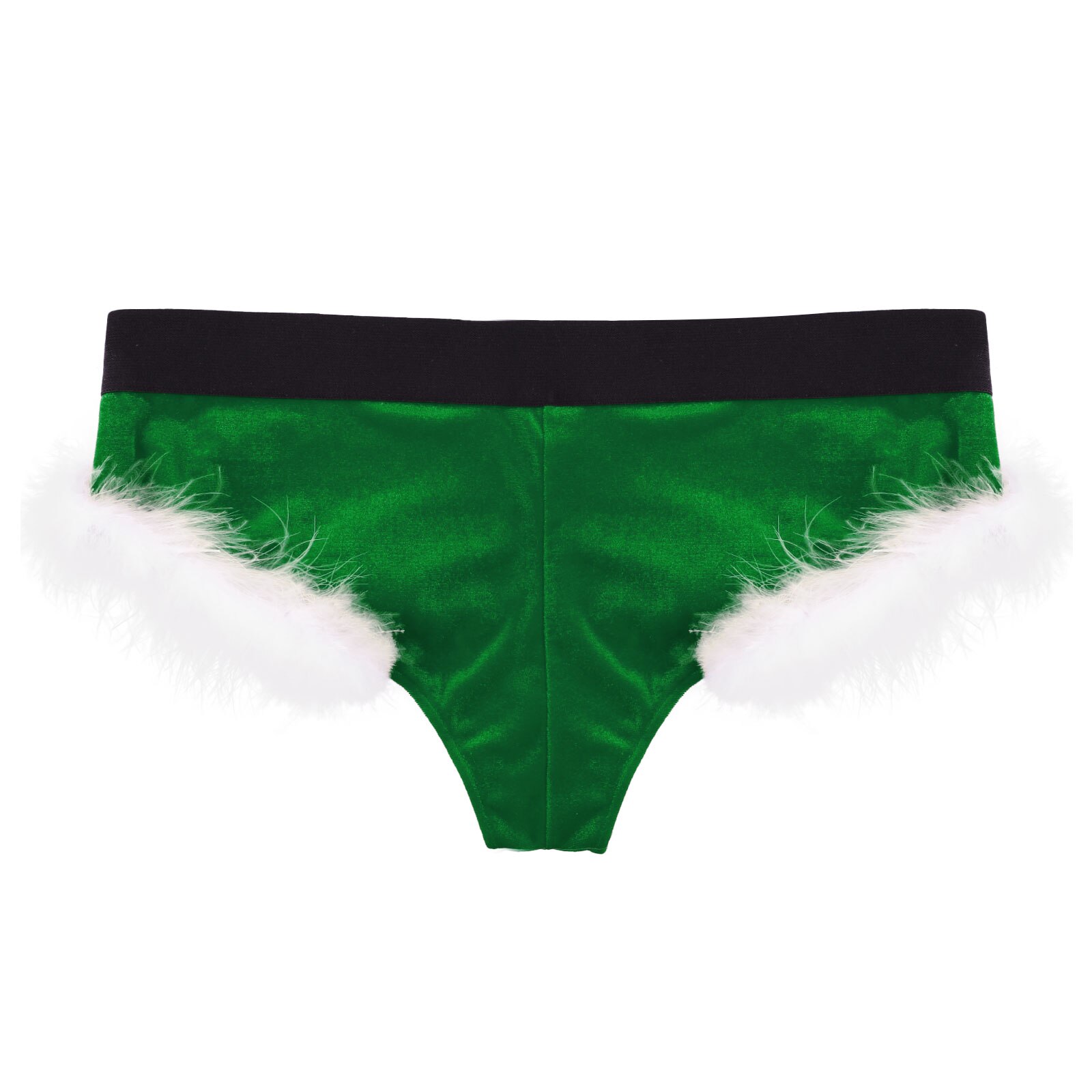 Culotte-en-velours-pour-homme-Lingerie-fantaisie-jockstrap-short-plumes-n-ud-papillon-sous-v-tement