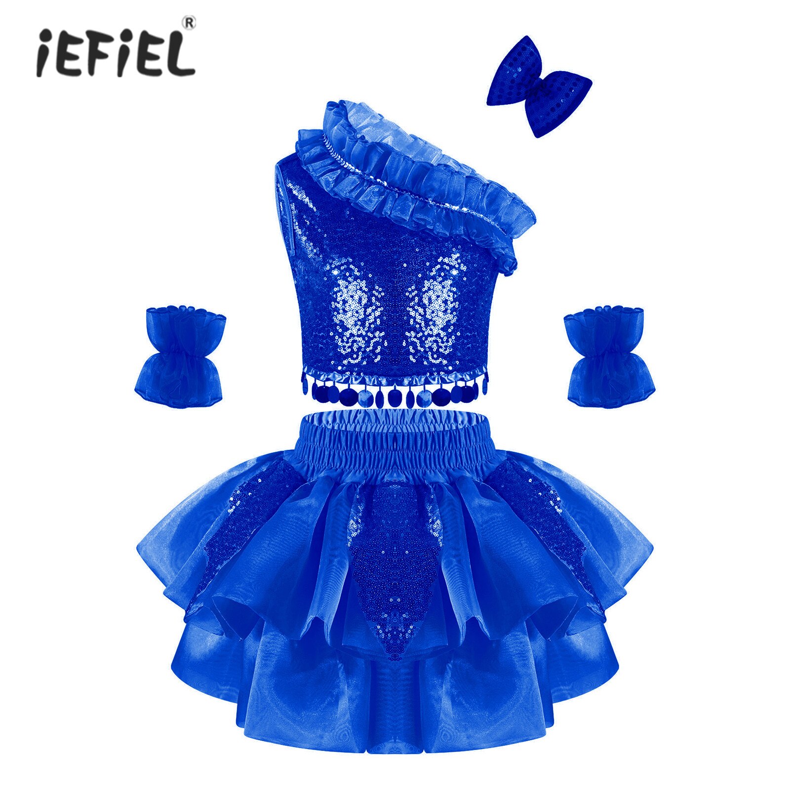 Costume-de-danse-Tutu-paillettes-pour-filles-haut-avec-jupe-en-Tulle-et-pinces-cheveux