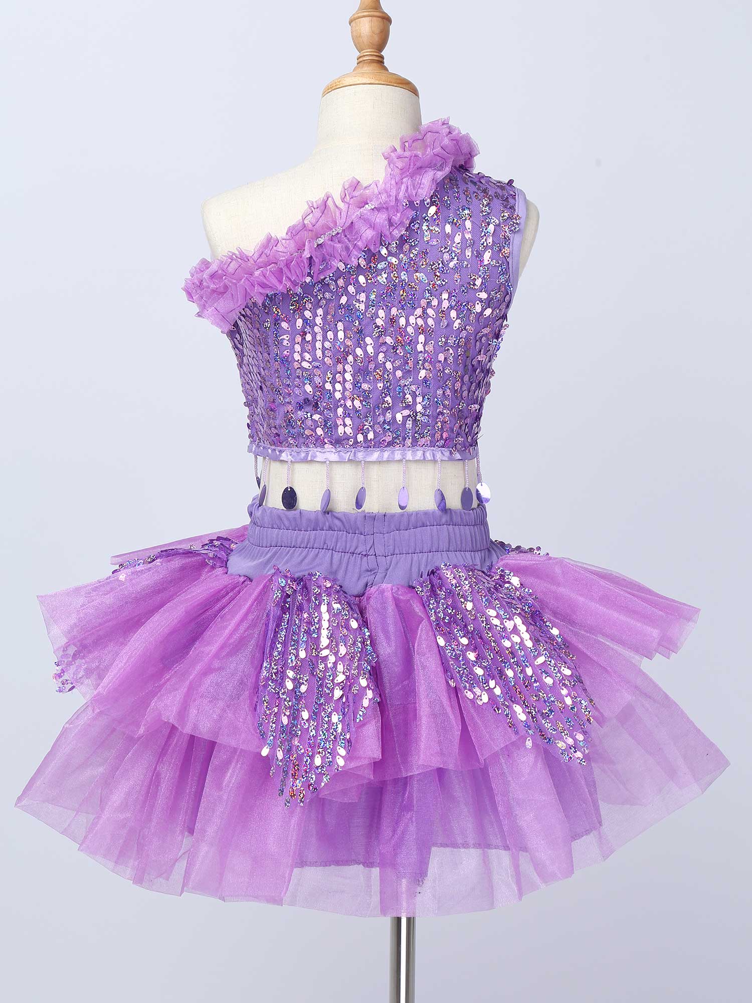 Costume-de-danse-Tutu-paillettes-pour-filles-haut-avec-jupe-en-Tulle-et-pinces-cheveux