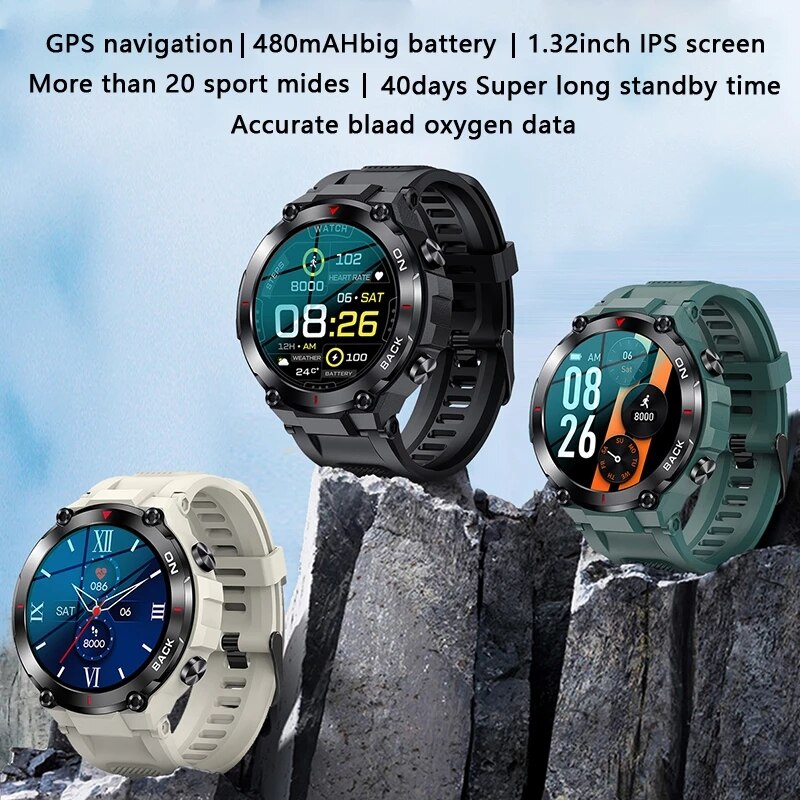 Montre-connect-e-pour-xiaomi-realme-huawei-bracelet-d-activit-s-sportives-tanche-avec-GPS-pour