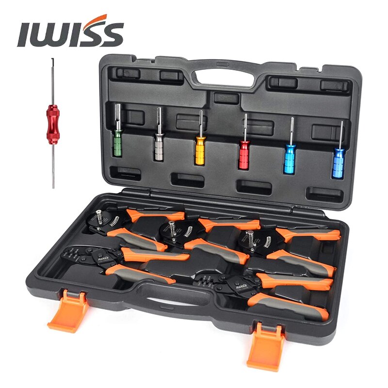 IWISS-KIT-DC01-pince-sertir-canon-ferm-Kit-d-outils-de-sertissage-de-terminaux-avec-Contacts