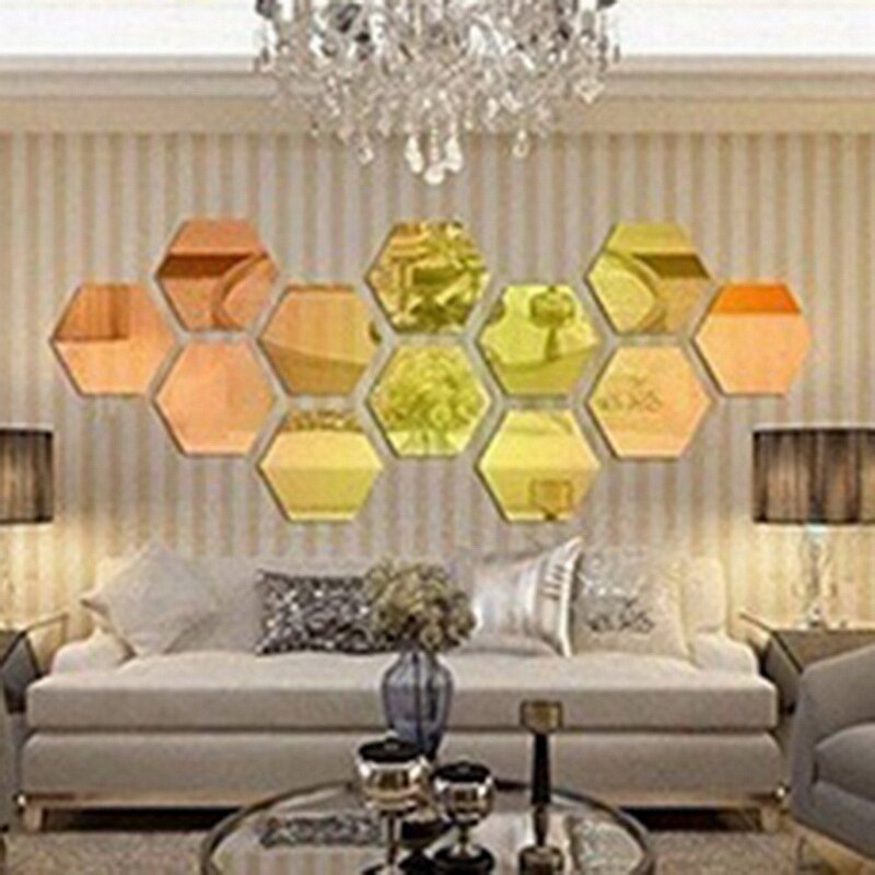 Autocollant-Mural-miroir-Hexagonal-acrylique-3D-12-pi-ces-ensemble-d-coration-de-salle-de-bains