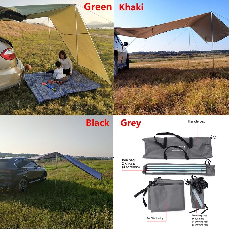 Pare-soleil-Anti-UV-imperm-able-pour-voiture-auvent-de-Camping-toit-de-voiture-auvent-de