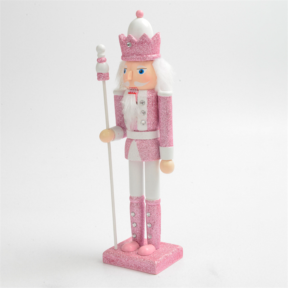 Figurine-de-soldat-casse-noisette-en-bois-de-30CM-poup-e-de-soldat-rose-paillettes-jouet