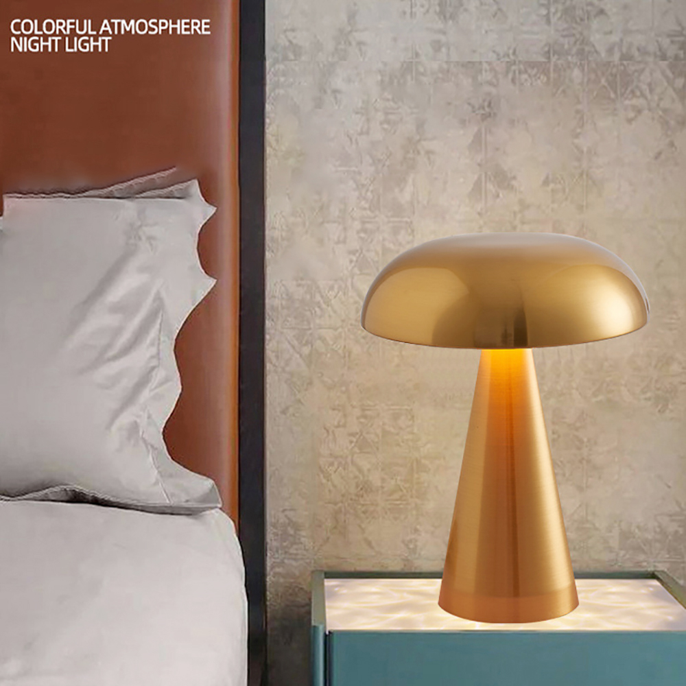 Lampe-Led-tactile-nordique-dor-e-en-forme-de-champignon-Rechargeable-id-ale-pour-une-Table