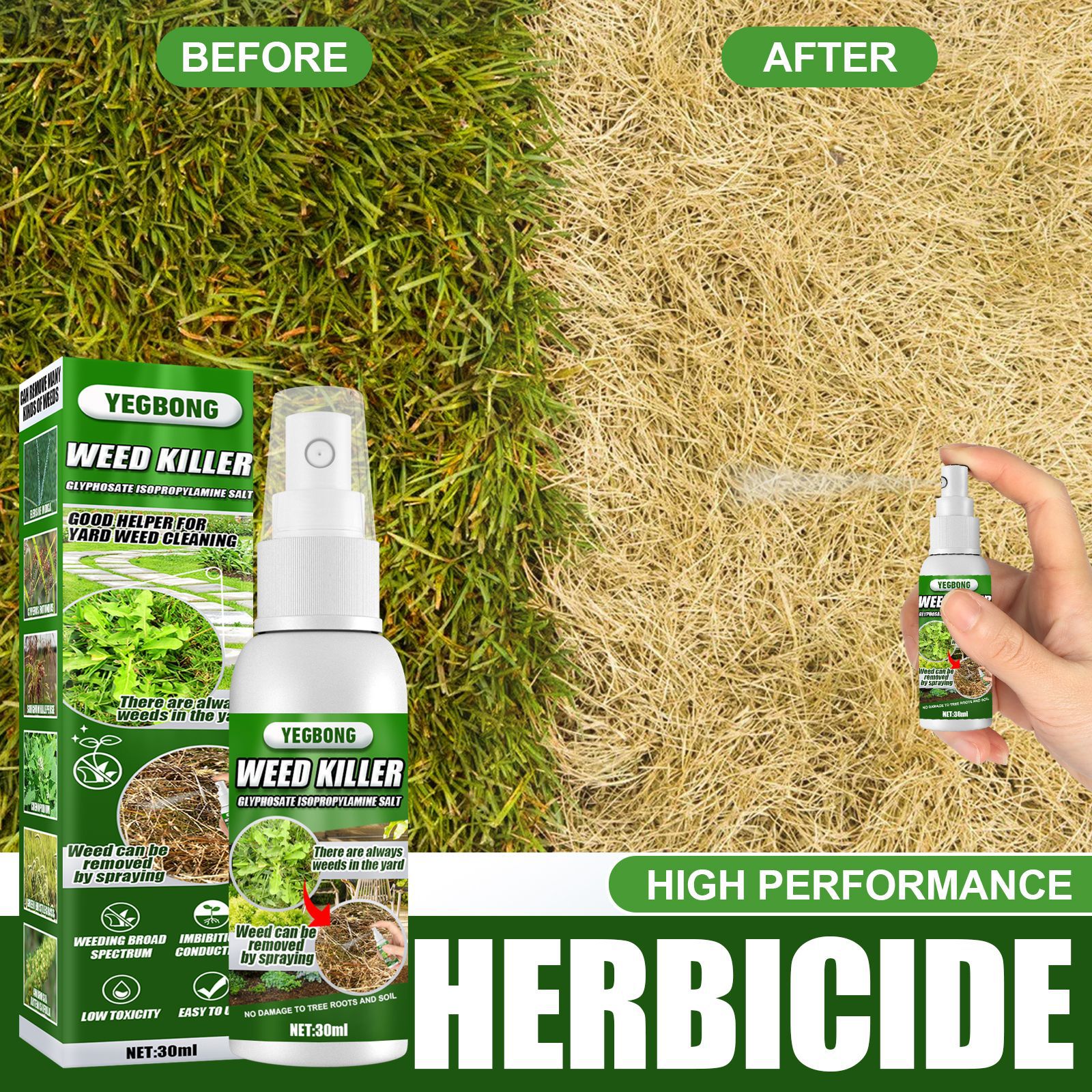 Herbicide-tueur-de-mauvaises-herbes-Type-de-s-lection-d-sherbant-par-pulv-risation-d-sherbage