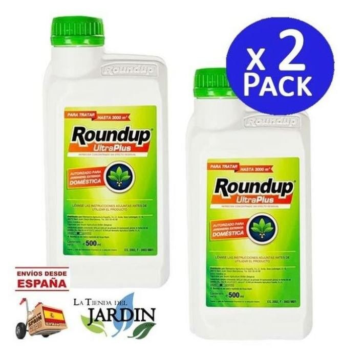 Pack-2-x-Herbicide-Roundup-UltraPlus-500ml-limine-les-mauvaises-herbes-Tous-types-de-cultures-Jardinage