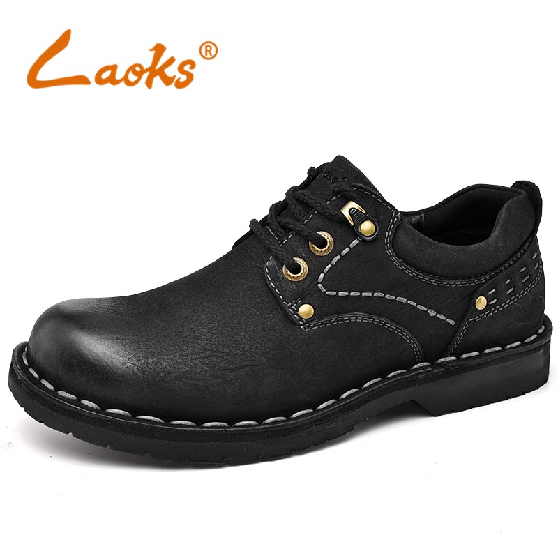 Laoks-chaussures-en-cuir-pour-hommes-classiques-d-contract-es-lacets-basses-de-travail-bout-rond