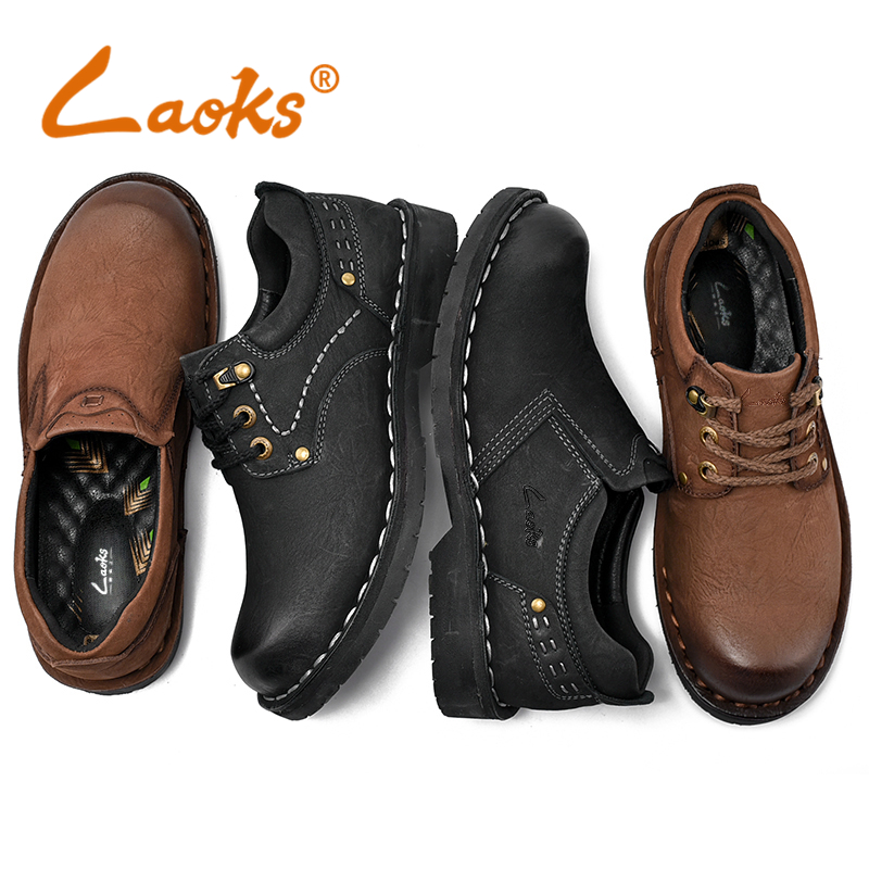 Laoks-chaussures-en-cuir-pour-hommes-classiques-d-contract-es-lacets-basses-de-travail-bout-rond