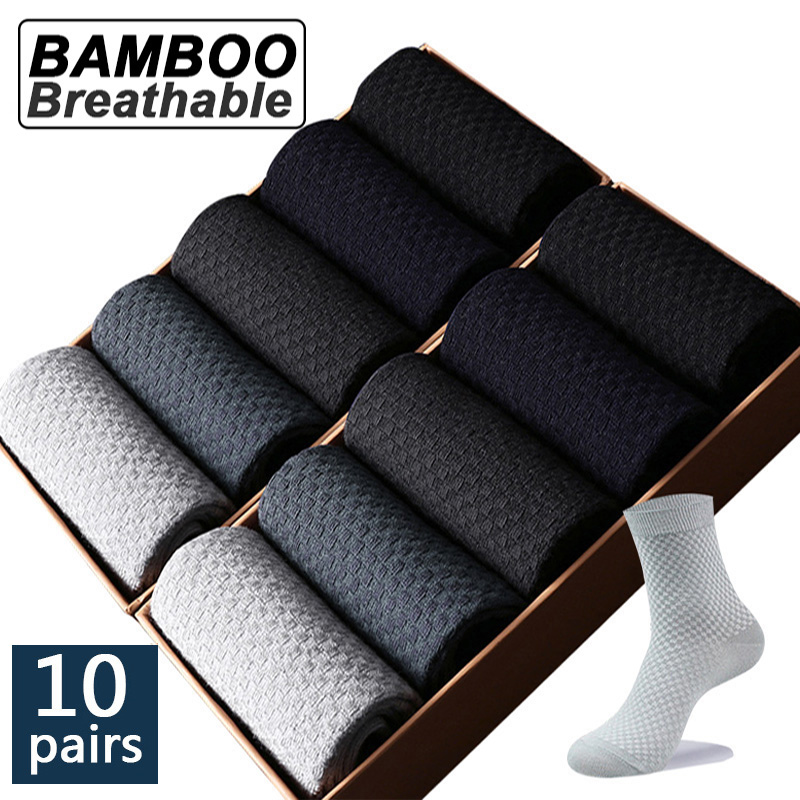 Chaussettes-en-Fiber-de-bambou-pour-homme-lot-de-10-paires-de-haute-qualit-respirantes-de