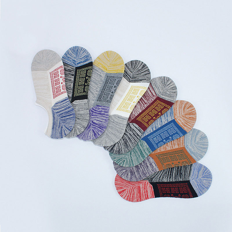 Chaussettes-antid-rapantes-en-coton-pour-hommes-8-paires-lot-chaussettes-courtes-rayures-en-Silicone-douces