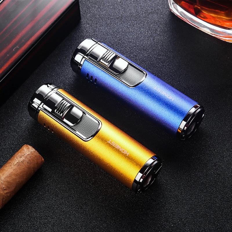 Briquet-gaz-pour-hommes-torche-coupe-vent-pistolet-Jet-flamme-cadeau-inhabituel-pour-hommes-m-tal