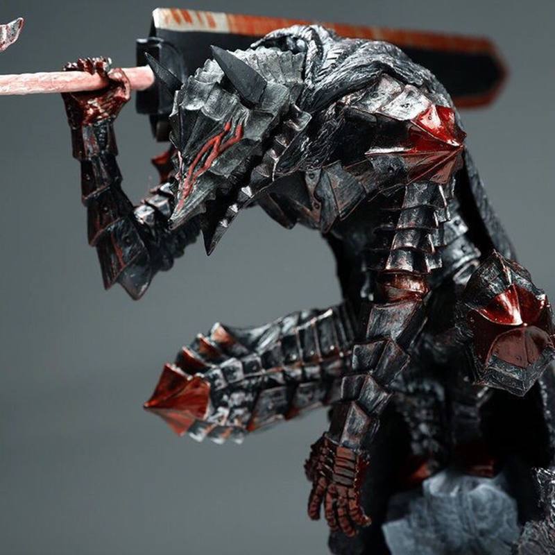 Figurine-de-dessin-anim-Berserk-Guts-L-en-PVC-armure-de-combat-noire-cadeaux-pour-enfants