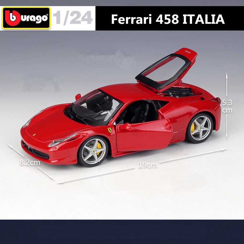 Bburago-mod-le-de-voiture-de-sport-en-alliage-italien-Ferrari-458-jouet-de-course-en