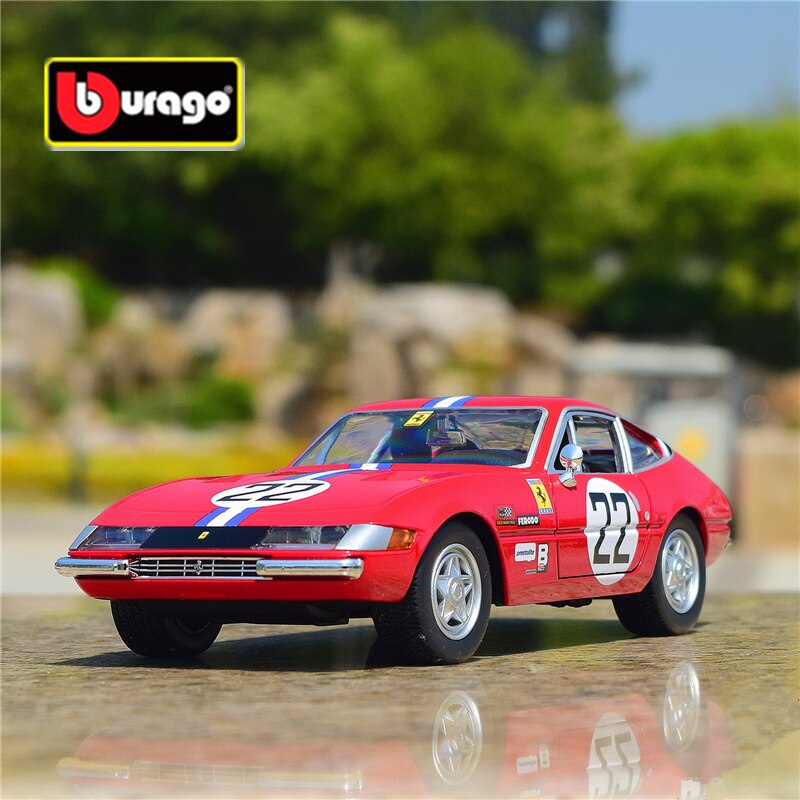 Bburago-mod-le-de-voiture-de-sport-Ferrari-365-GTB4-en-alliage-moul-jouet-de-course