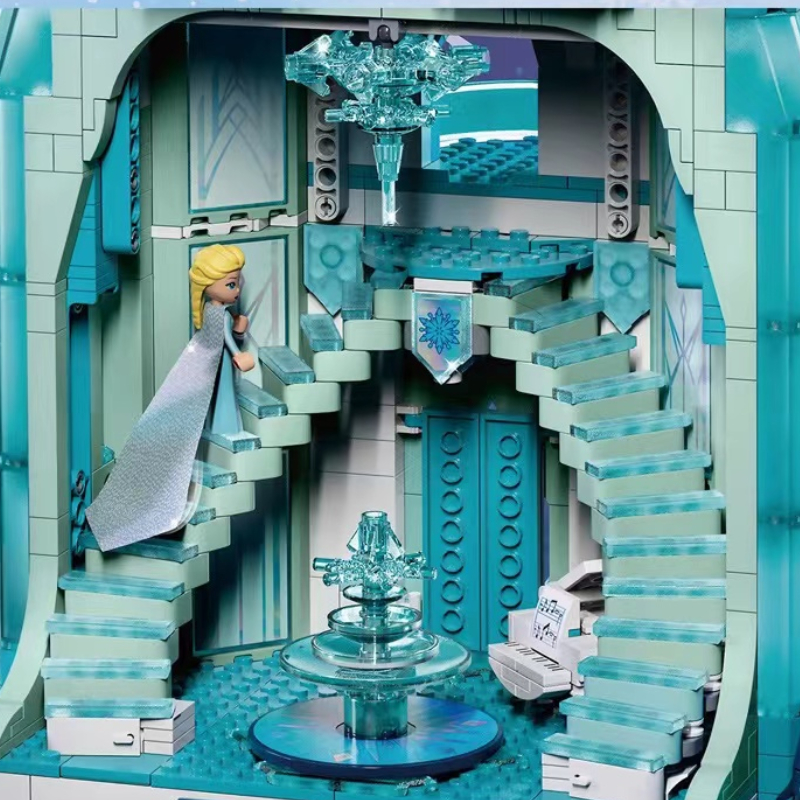 Blocs-de-construction-du-ch-teau-de-la-reine-des-neiges-Disney-jouets-de-la-s