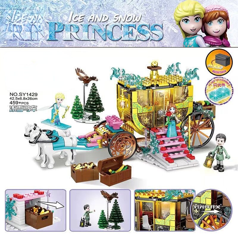 Bloc-d-assemblage-de-voiture-de-luxe-princesse-Asha-cendrillon-r-ve-Royal