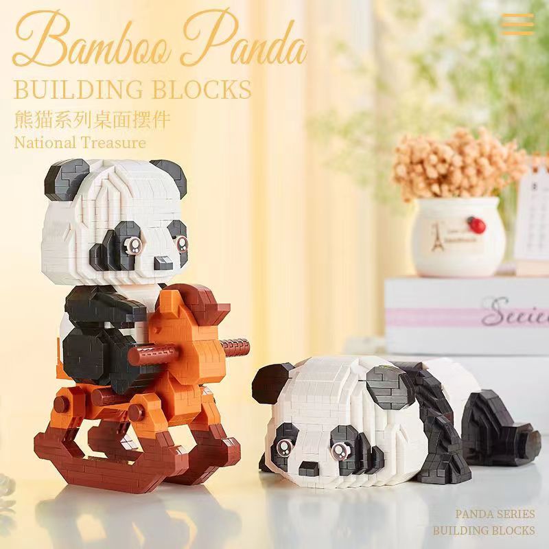 Bloc-de-construction-de-Panda-petites-particules-jouet-ducatif-de-d-coration-mignon