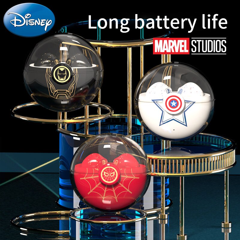 Disney-Marvel-couteurs-Bluetooth-sans-fil-tanches-son-HiFi-MHS662-Captain-America-HD-casque-d-appel