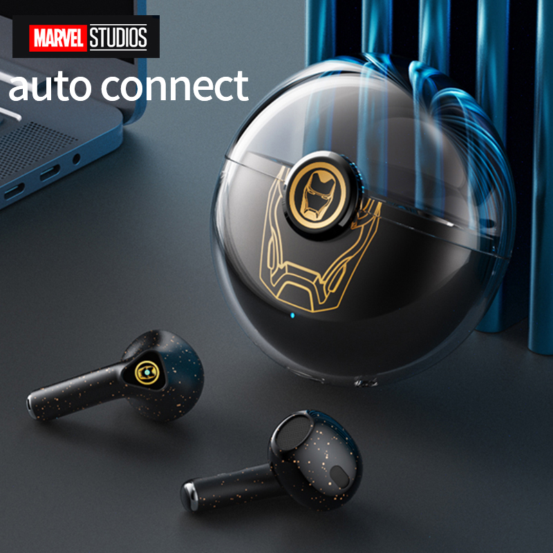 Disney-Marvel-couteurs-Bluetooth-sans-fil-tanches-son-HiFi-MHS662-Captain-America-HD-casque-d-appel