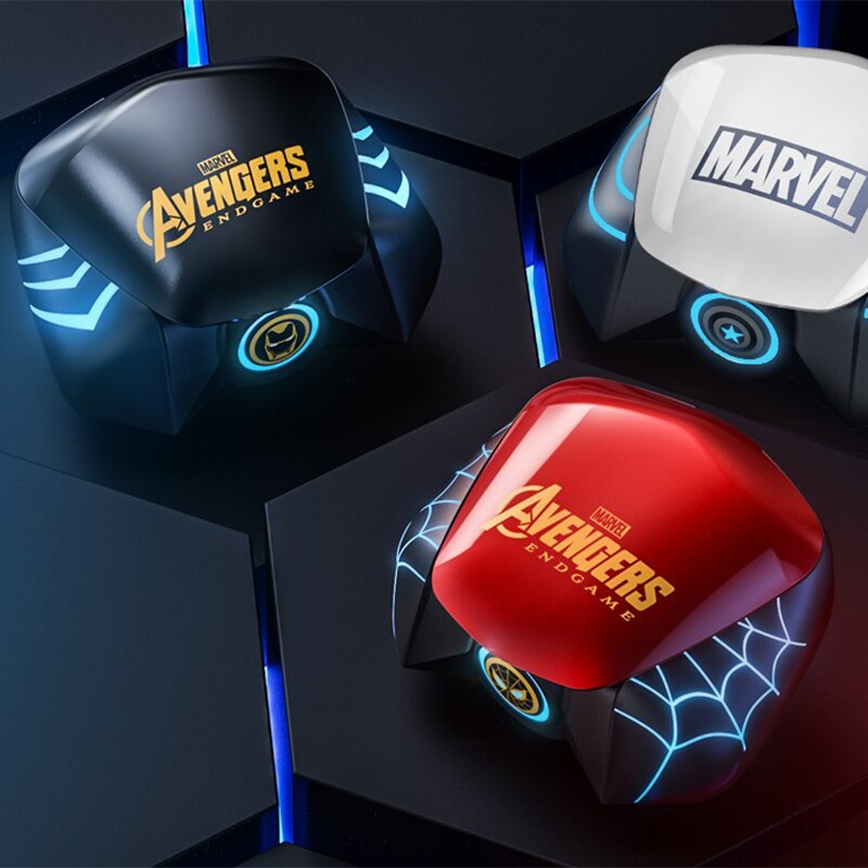 couteurs-Bluetooth-TWS-sans-fil-Disney-Marvel-BTMV15-Iron-Man-r-duction-du-bruit-sport