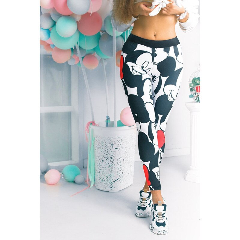 Leggings-Mickey-pour-femmes-pantalon-de-Sport-tendance-d-contract-dessin-anim-Disney