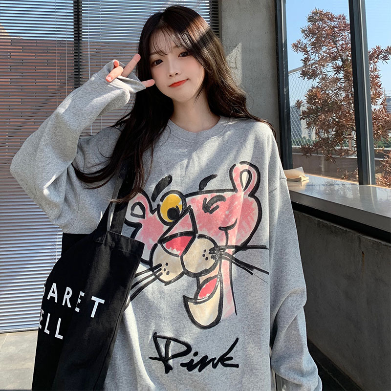 Sweat-capuche-manches-longues-pour-femme-v-tement-ample-surdimensionn-la-mode-japonaise-motif-animal