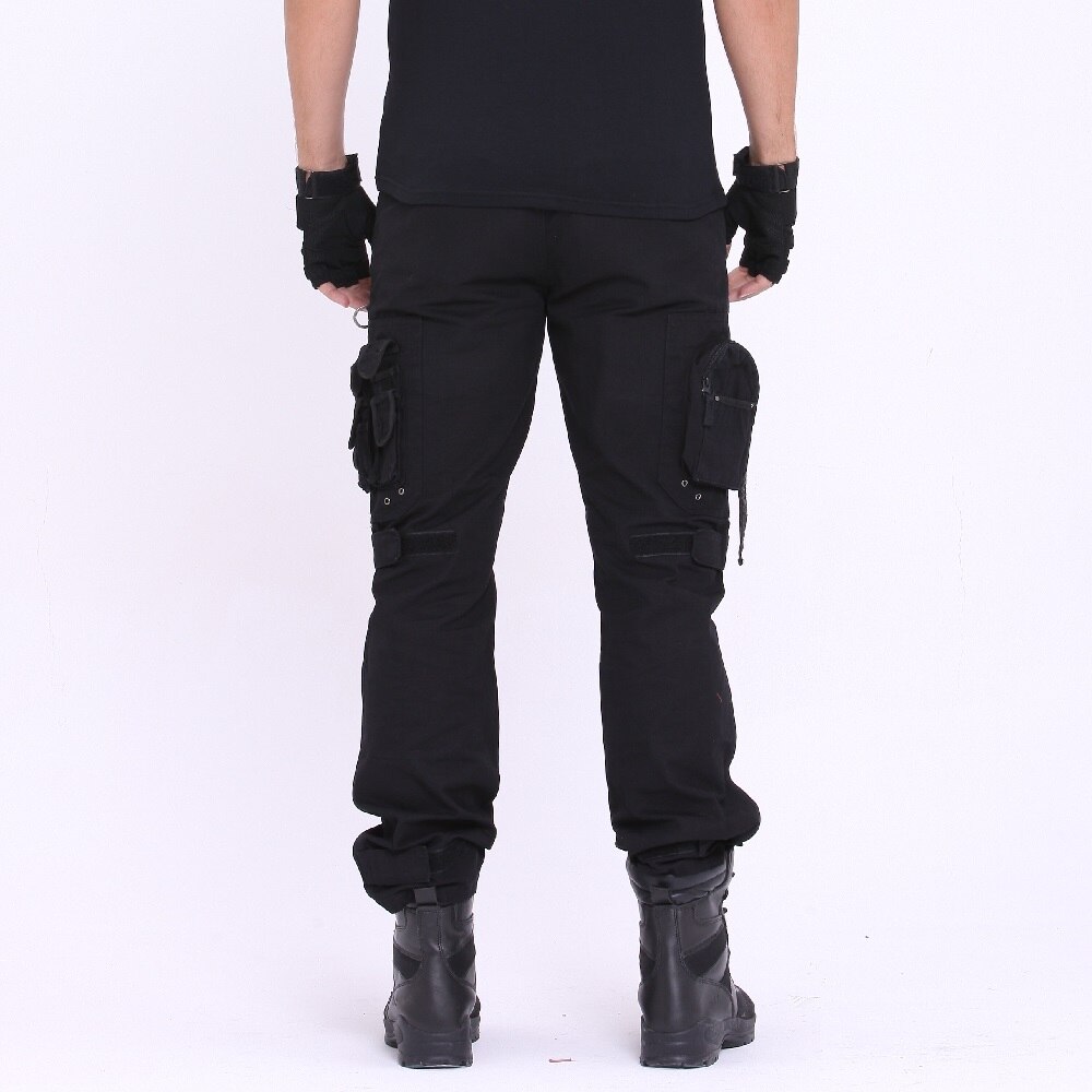 Pantalon-Cargo-militaire-pour-hommes-Baggy-tactique-ample-d-contract-en-coton-multi-poches-grande-taille