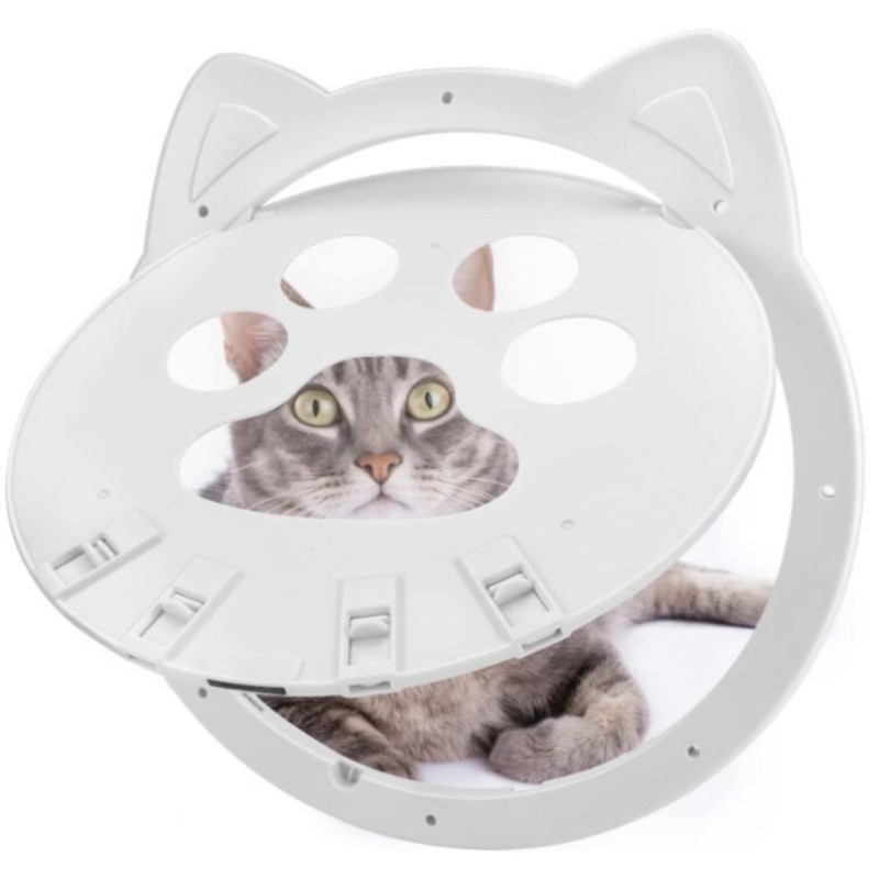 Porte-Intelligente-pour-Animaux-de-Compagnie-Verrouillage-4-Voies-S-curit-en-Plastique-Acc-s-Solitaire