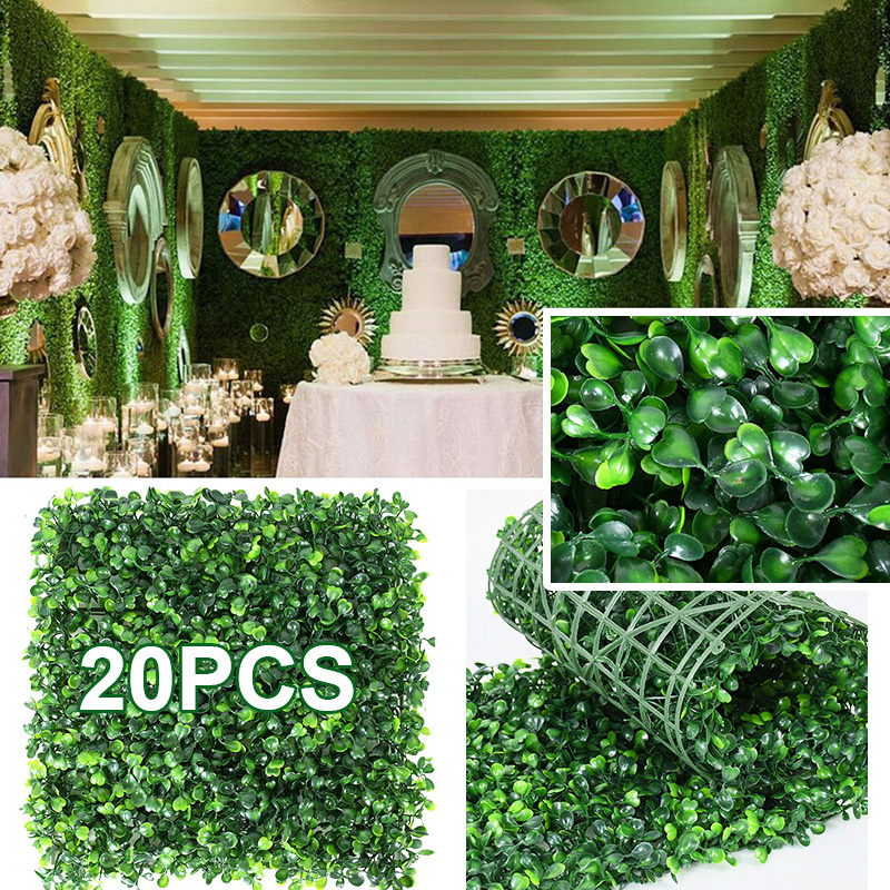 Plantes-Artificielles-pour-D-coration-Murale-Toile-de-Fond-Murale-Fleurs-Haie-de-Buis-de-Mariage