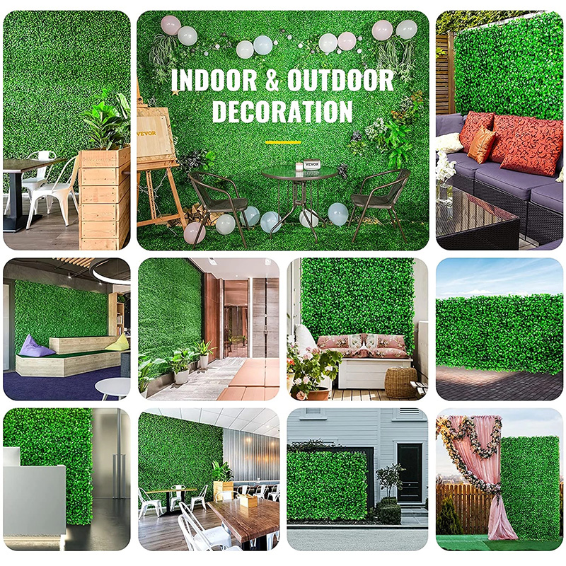 Plantes-Artificielles-pour-D-coration-Murale-Toile-de-Fond-Murale-Fleurs-Haie-de-Buis-de-Mariage