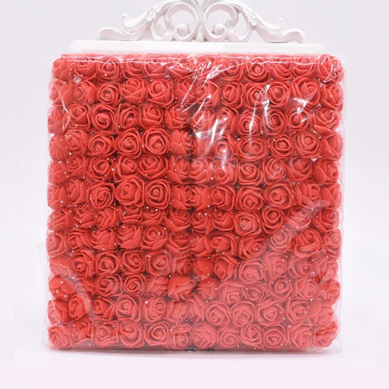 Mini-Bouquet-de-roses-artificielles-en-mousse-de-2cm-144-pi-ces-fausses-fleurs-multicolores-pour