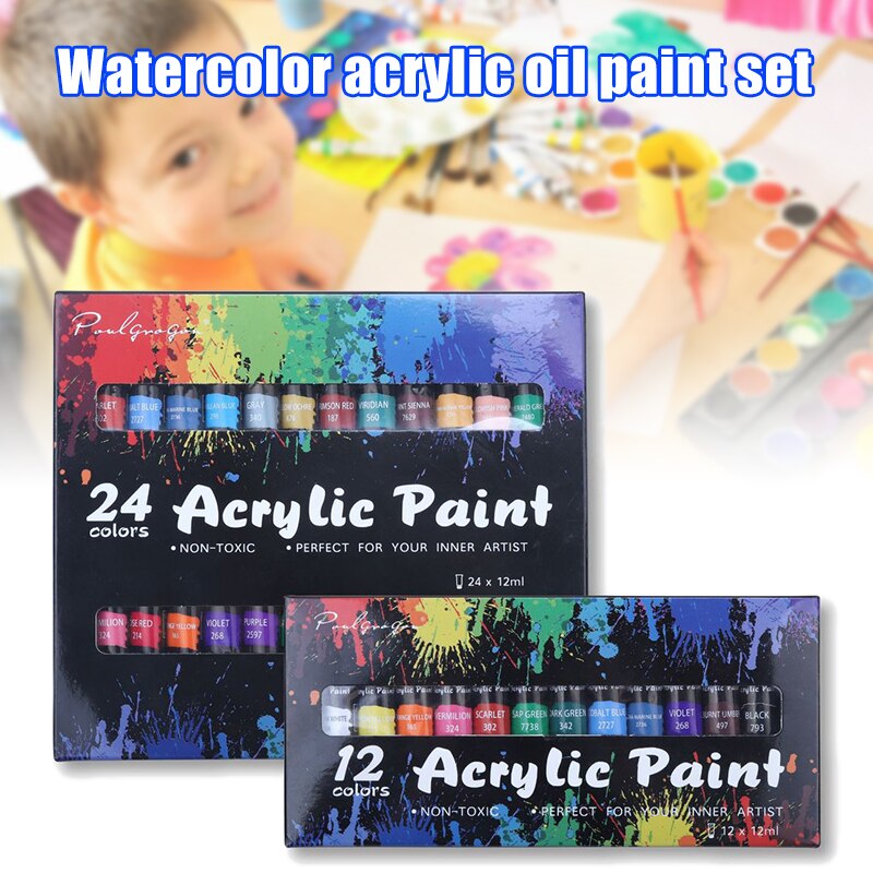 Ensemble-de-peinture-acrylique-12Ml-12-24-couleurs-pour-toile-bois-argile-tissu-Nail-Art-artisanat