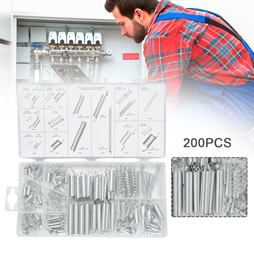 Ensemble-de-ressorts-de-Compression-200-pi-ces-en-acier-zingu-pour-les-r-parations-domicile