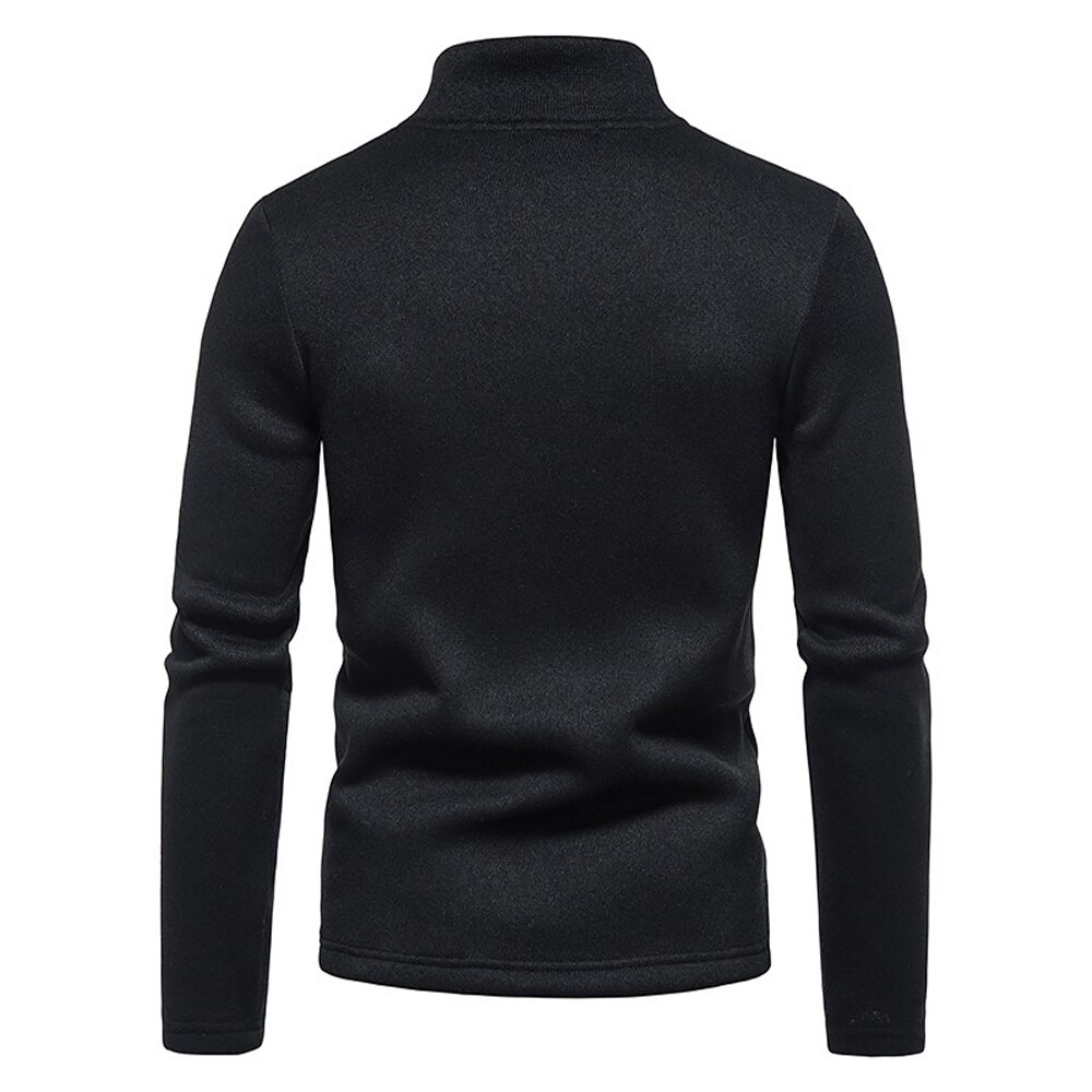 Polo-manches-longues-en-tricot-pour-homme-pull-classique-et-d-contract-col-semi-ouvert-couleur