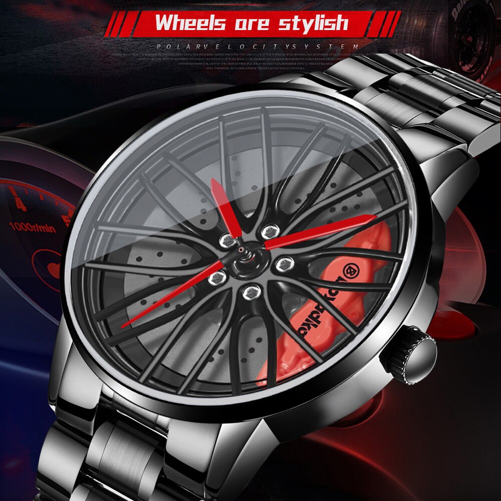 Montre-de-Luxe-en-Acier-pour-Homme-Montres-de-Voiture-de-Course-Automobile-Design-Moyeu-de