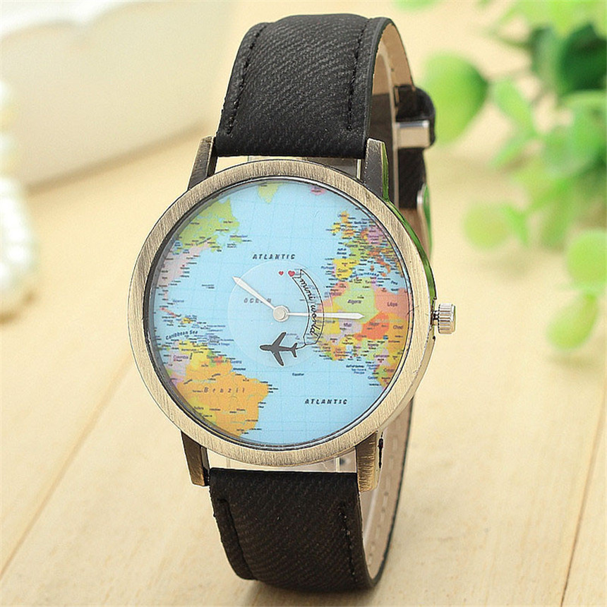 Montre-quartz-unisexe-pour-hommes-et-femmes-montre-bracelet-en-cuir-carte-avion-voyage-autour-du