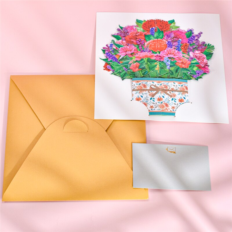 Paquet-de-10-cartes-pop-up-en-forme-de-bouquet-de-fleurs-3D-cartes-de-vminist