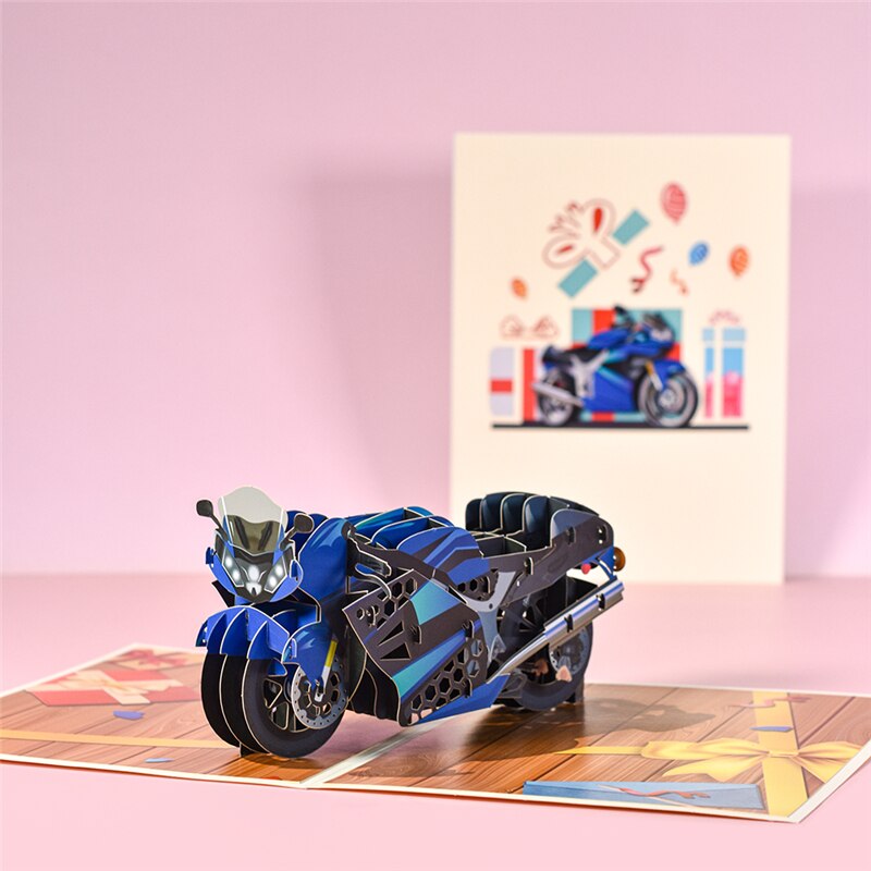 Cartes-de-f-te-des-p-res-Pop-Up-pour-moto-3D-10-paquets-cartes-d