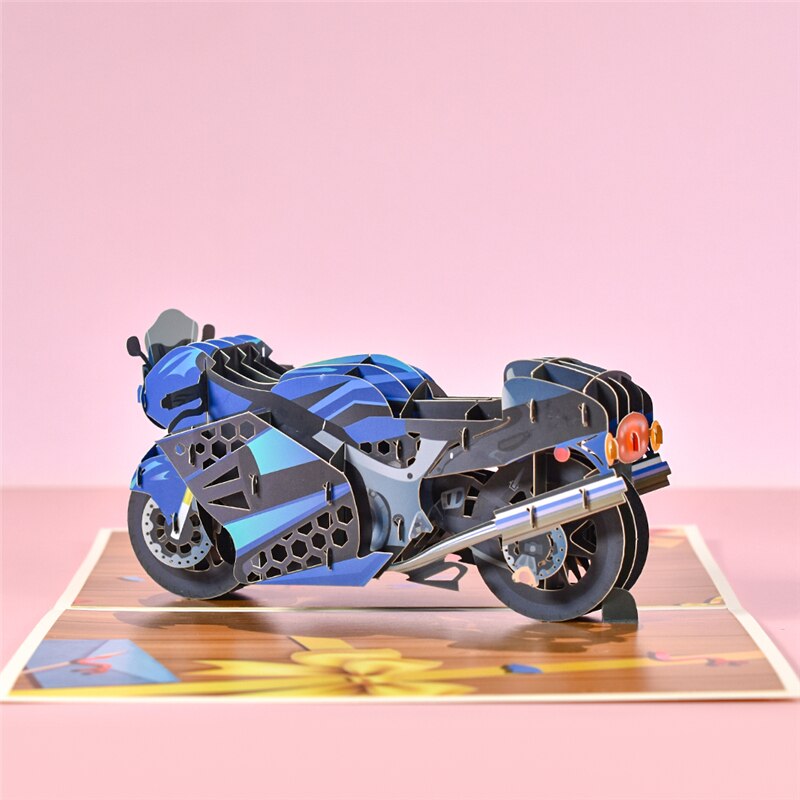 Cartes-de-f-te-des-p-res-Pop-Up-pour-moto-3D-10-paquets-cartes-d